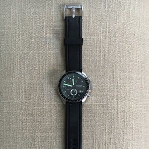 Fossil Men Decker Chronograph Black Silicone Watch